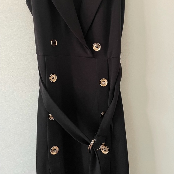 BRAND NEW 🏷 Black Midi Length Dress - Picture 3 of 4